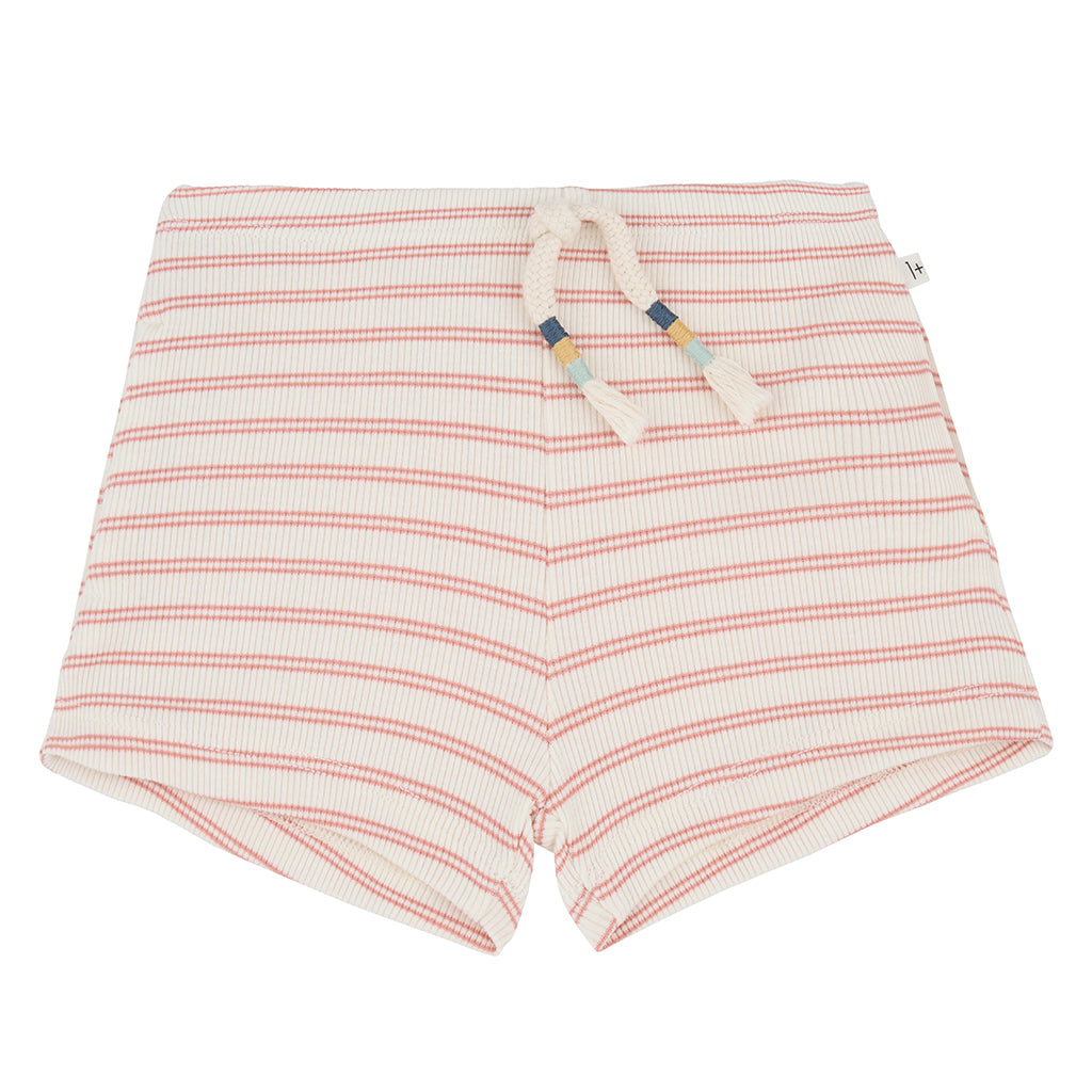 1+ In The Family Baby And Child Stela Shorts Coral Pink Stripes