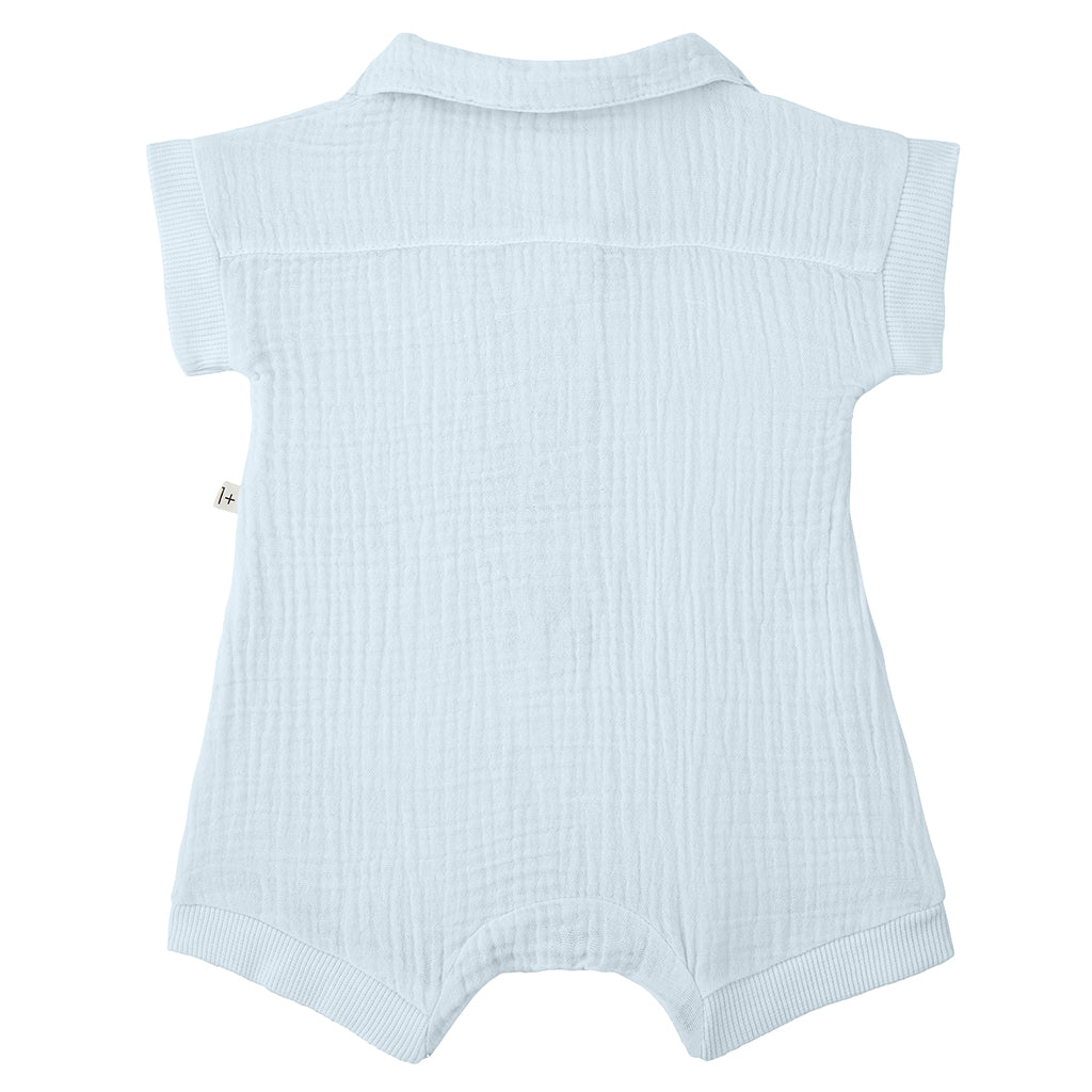 1+ In The Family Baby Vittorio Romper Misty Blue