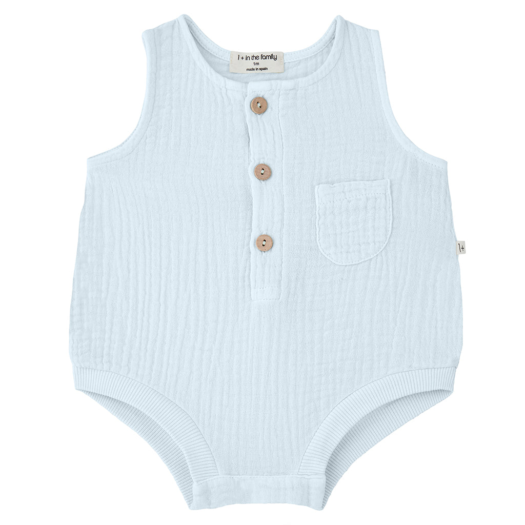 1+ In The Family Baby Yago Bodysuit Misty Blue