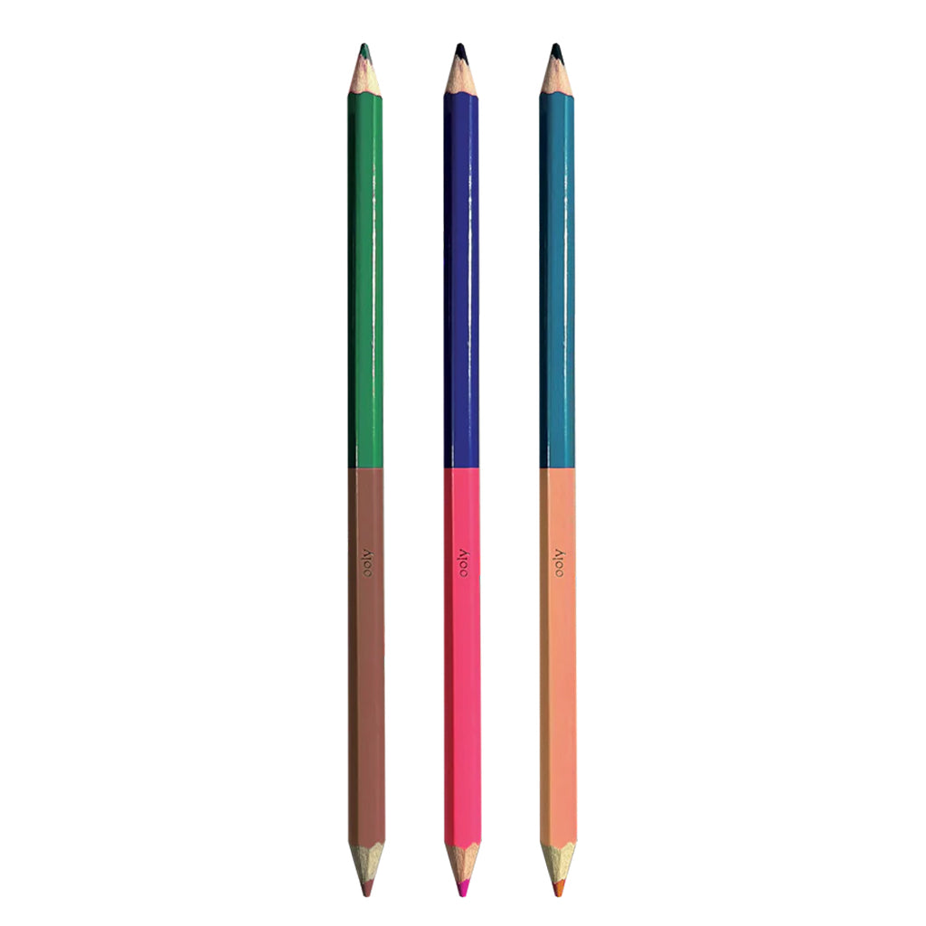 Ooly 2 Of A Kind Double-Ended Colored Pencils Set of 12