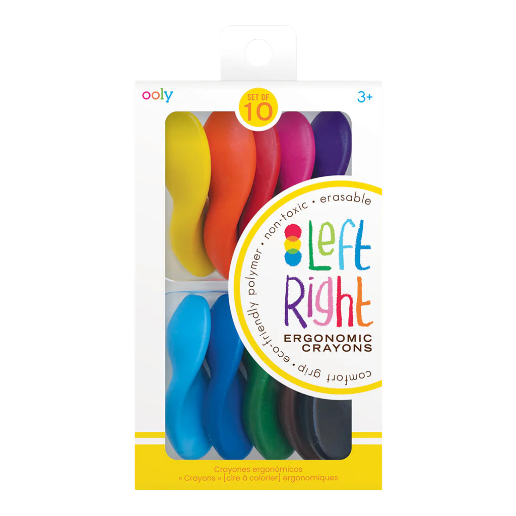 Ooly Left &amp; Right Crayons Set of 10