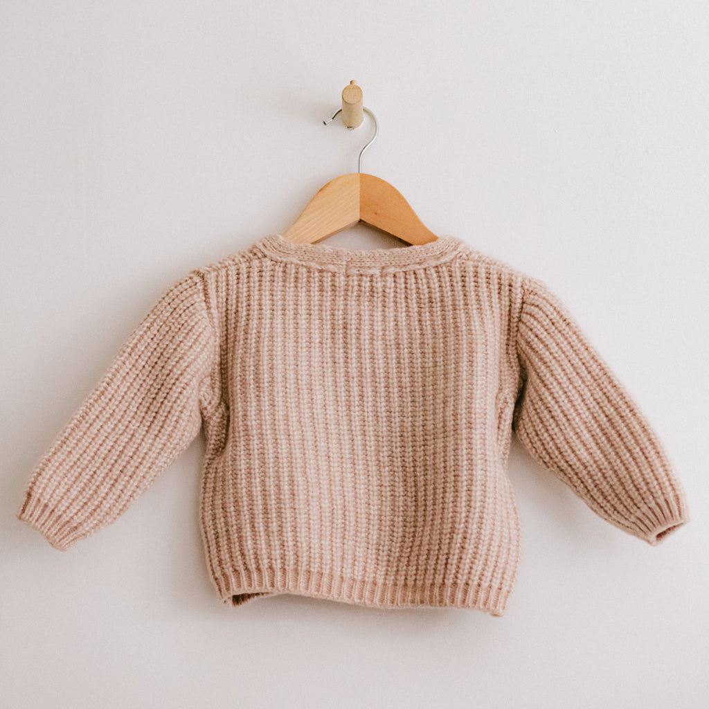 Pequeno Tocon Baby Old Cardigan Tostado Beige