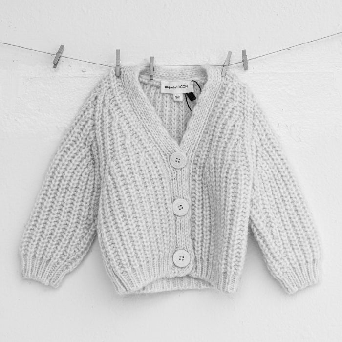 Pequeno Tocon Baby Old Cardigan Grey
