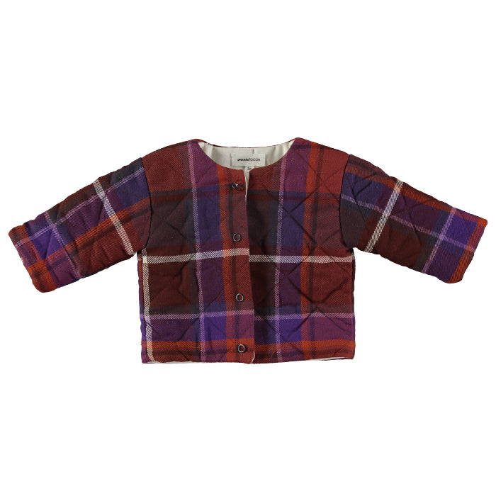 Pequeno Tocon Baby Padded Cardigan Red Stripes