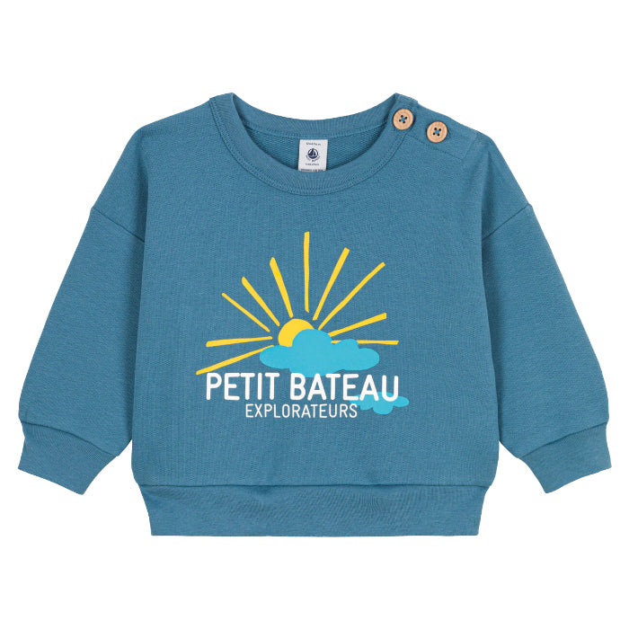 Petit Bateau Baby Sweatshirt Lavis Blue