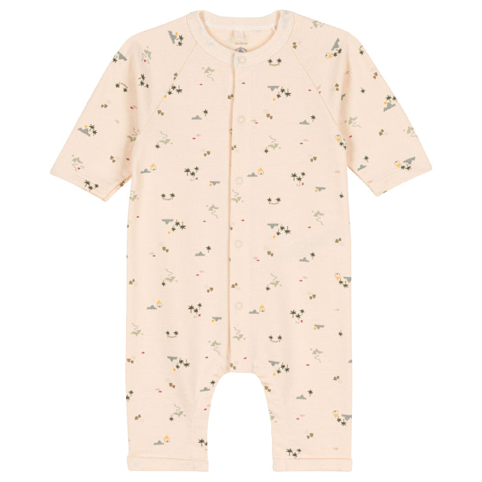 Petit Bateau Baby Pyjamas Cream With Landscape Print