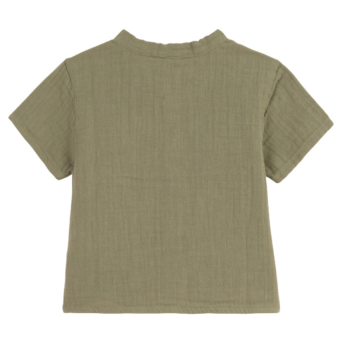 Petit Bateau Baby Gauze Shirt Marecage Green