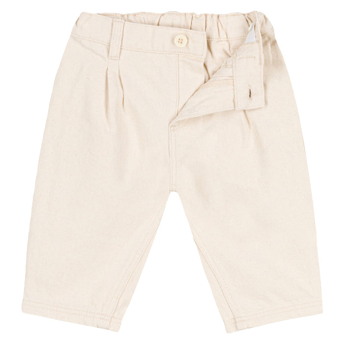 Petit Bateau Baby Pleated Pants Cream