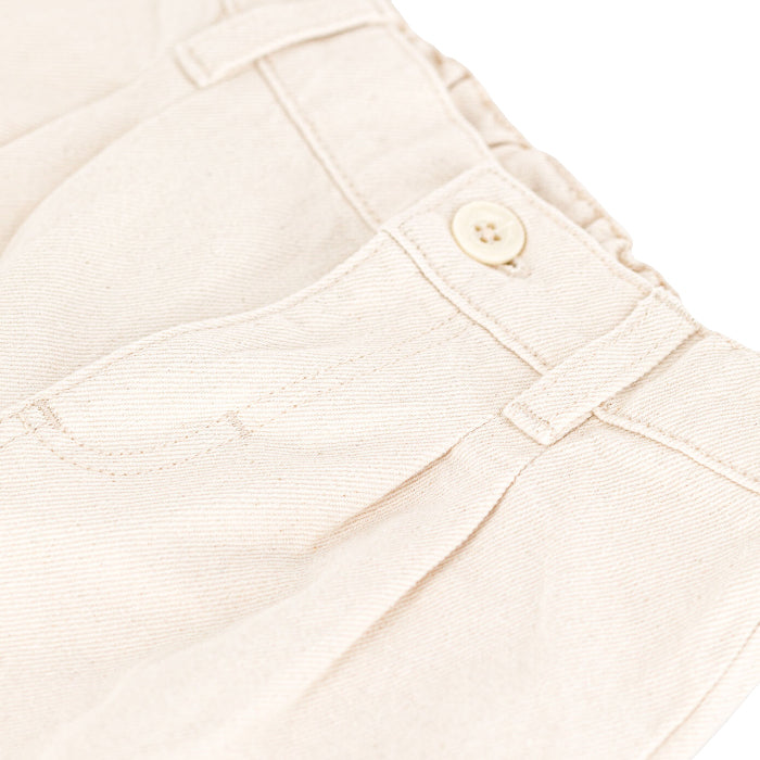 Petit Bateau Baby Pleated Pants Cream