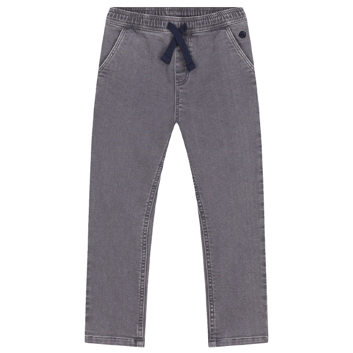 Petit Bateau Child Pull On Denim Pants Grey