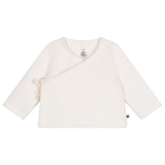 Petit Bateau Baby Padded Cardigan Marshmallow Cream