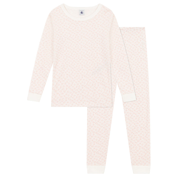Petit Bateau Child Pyjamas With Pink Floral Print
