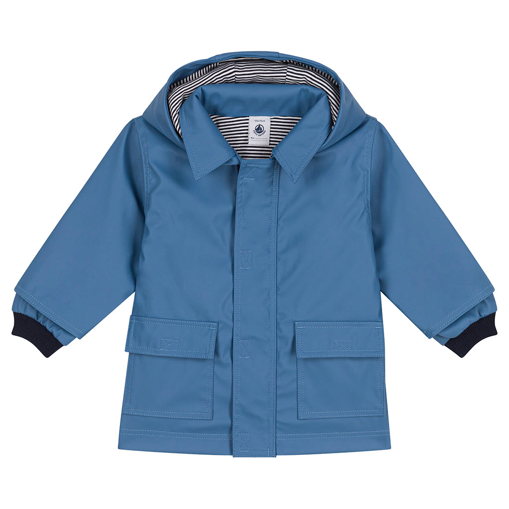 Baby blue raincoat on sale