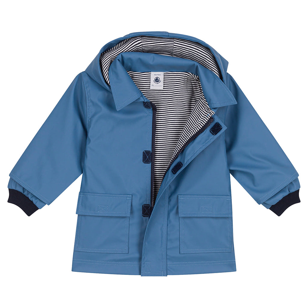 Petit Bateau Baby Iconic Raincoat Beach Blue