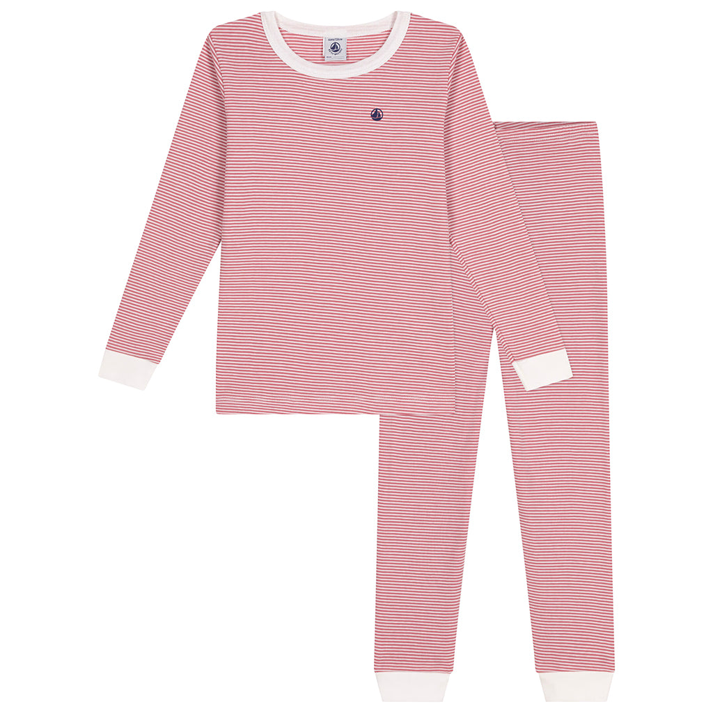 Petit Bateau Child Pyjamas Rosewood Pink Stripes