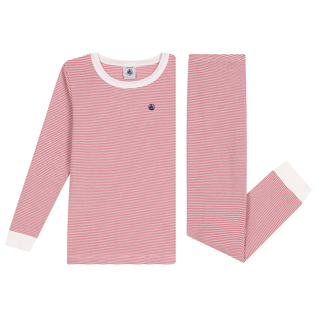 Petit Bateau Child Pyjamas Rosewood Pink Stripes