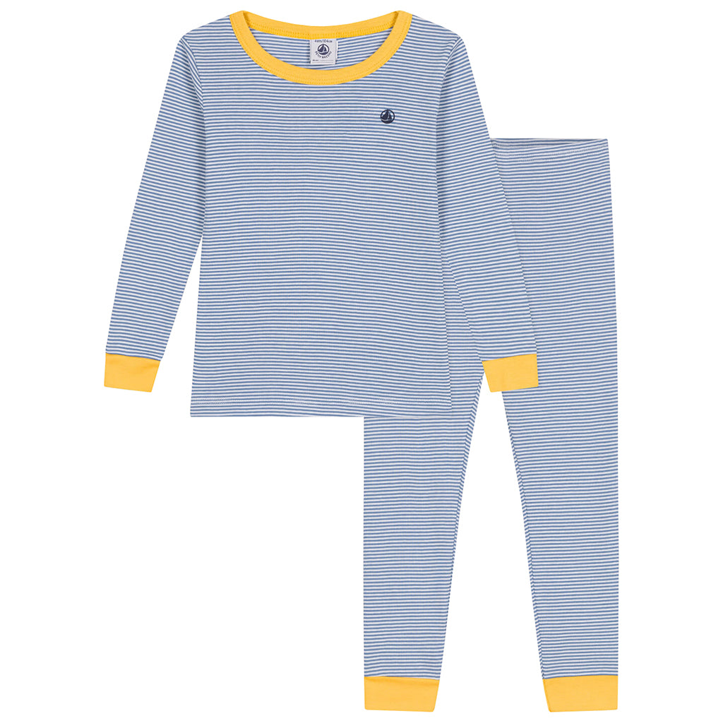 Petit Bateau Child Pyjamas Beach Blue Stripes