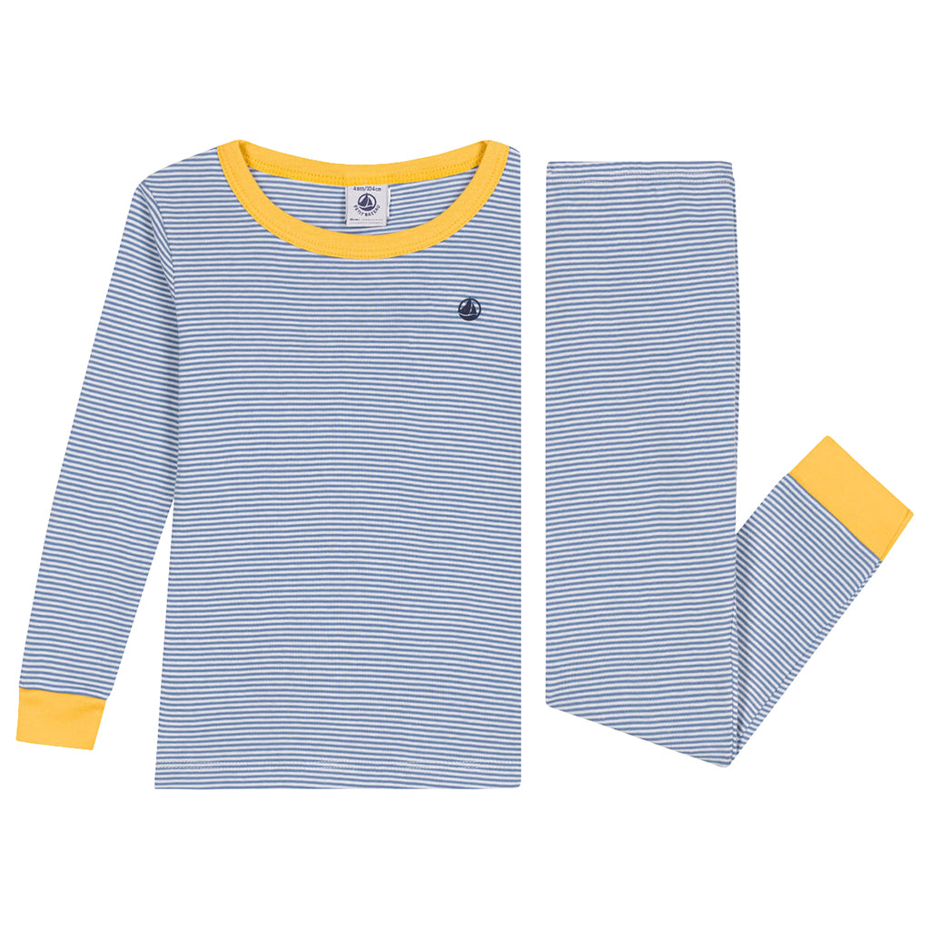 Petit Bateau Child Pyjamas Beach Blue Stripes