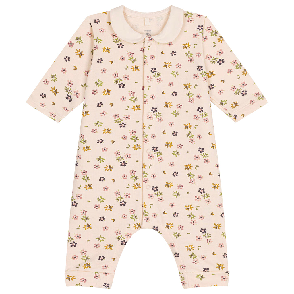 Petit Bateau Baby Jumpsuit Avalanche Cream Floral