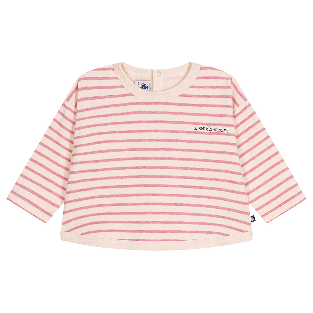 Petit Bateau Baby T-shirt Sky Roseline Pink