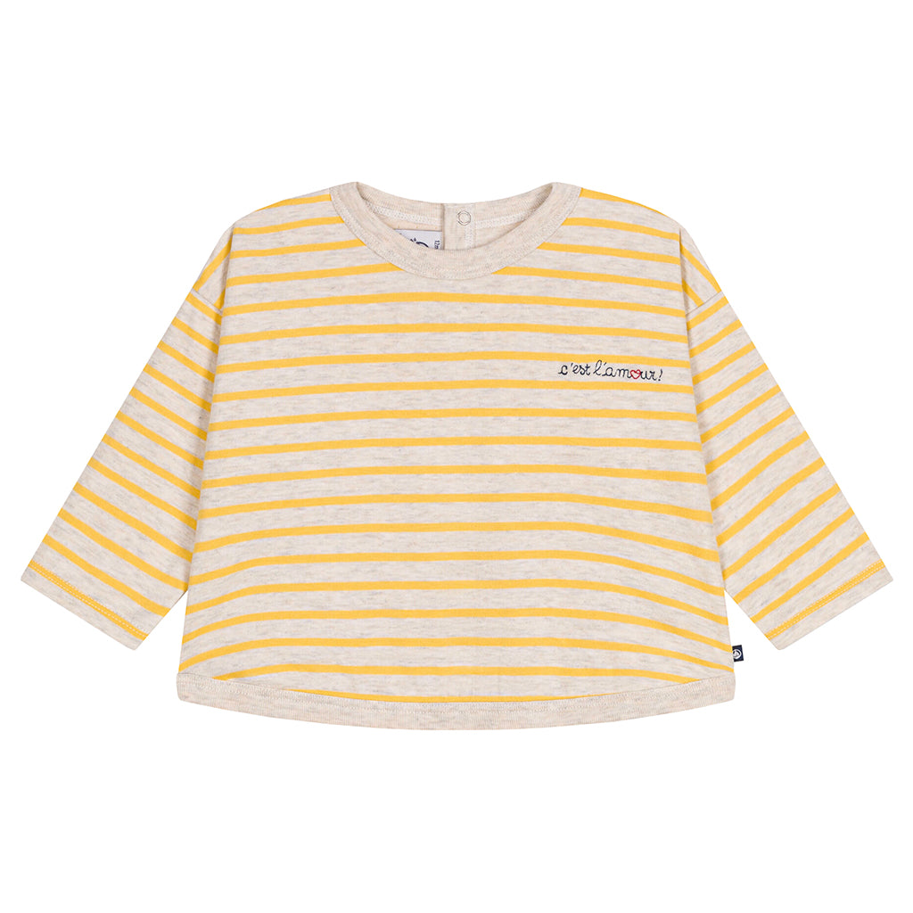 Petit Bateau Baby T-shirt Sky Daisy Yellow