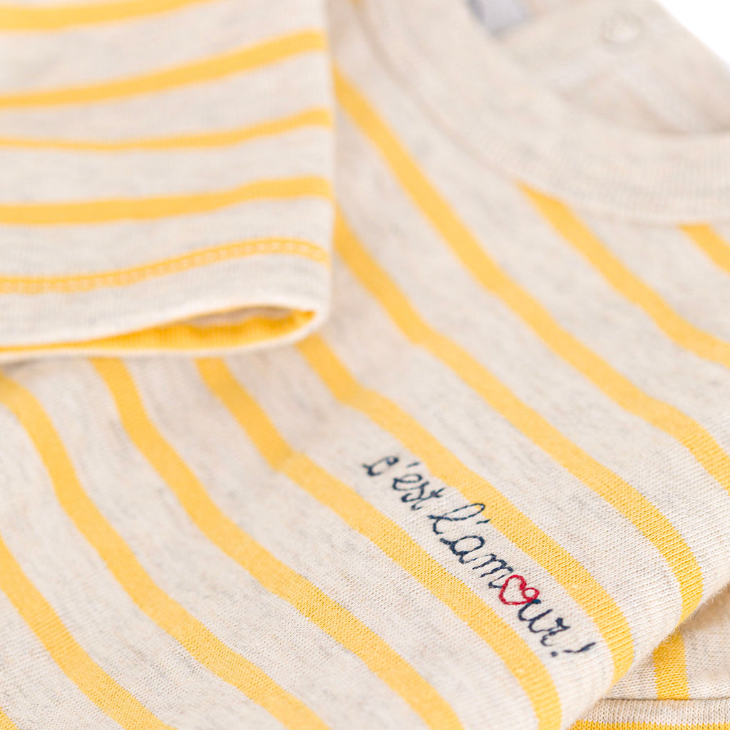 Petit Bateau Baby T-shirt Sky Daisy Yellow