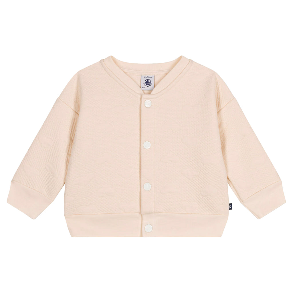 Petit Bateau Baby Teddy Cardigan Avalanche Cream