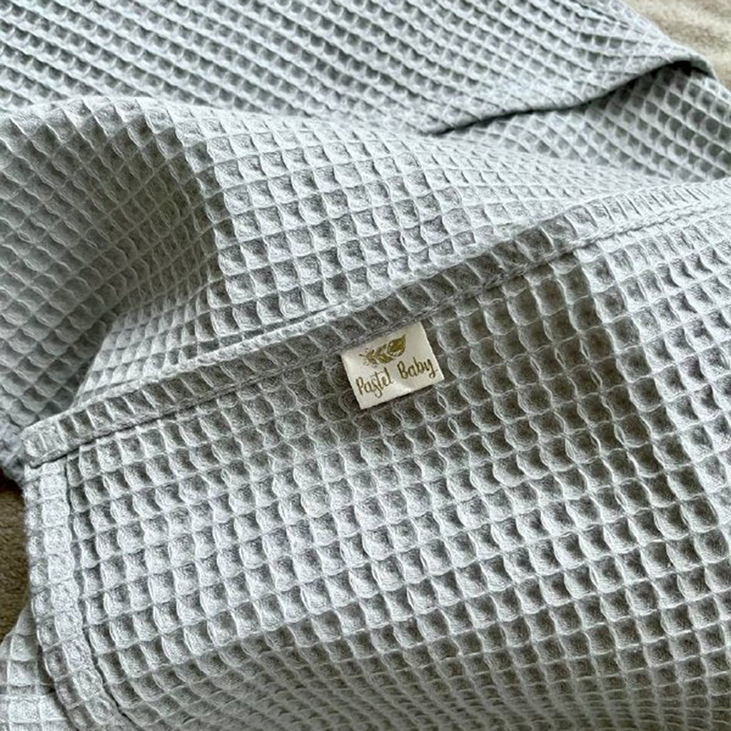 Pastel Baby Cotton Hooded Towel Light Grey