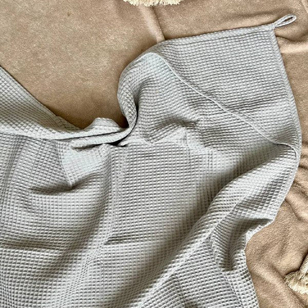 Pastel Baby Cotton Hooded Towel Light Grey