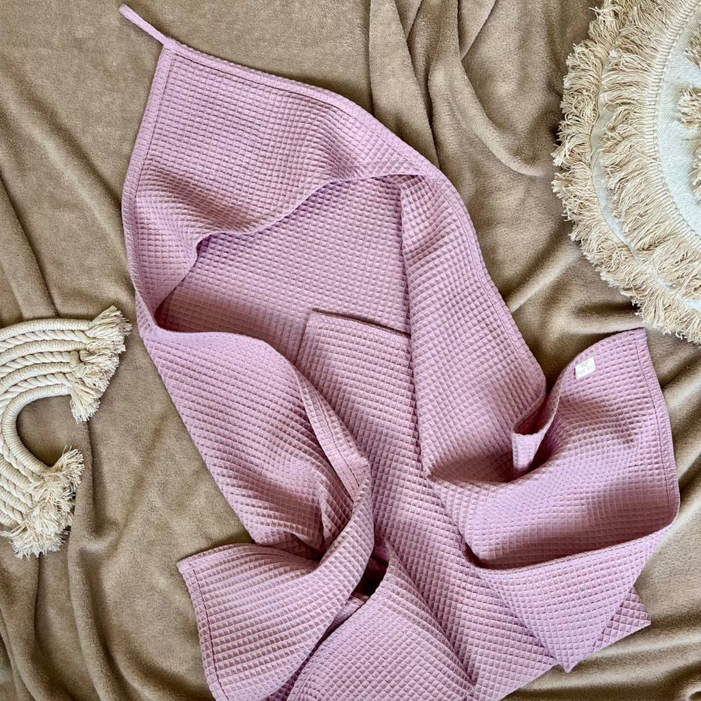 Pastel Baby Cotton Hooded Towel Old Pink