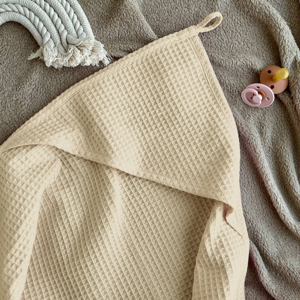 Pastel Baby Cotton Hooded Towel Sand