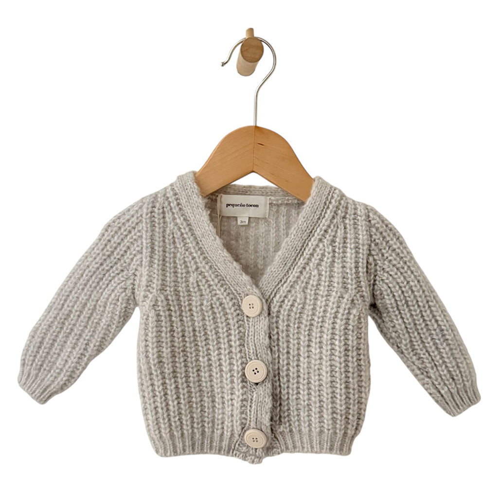 Pequeno Tocon Baby Orient Cardigan Grey