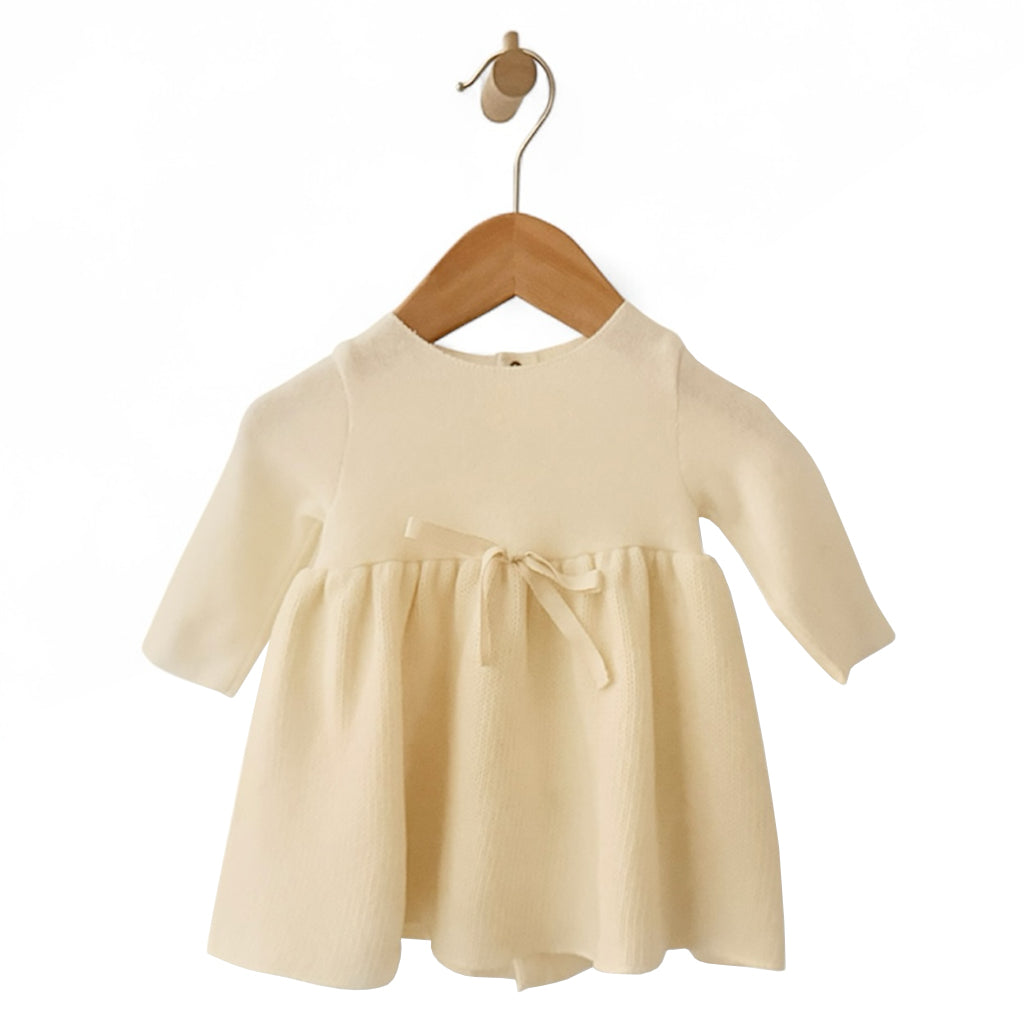 Pequeno Tocon Baby Tender Sweater Dress Natural Cream