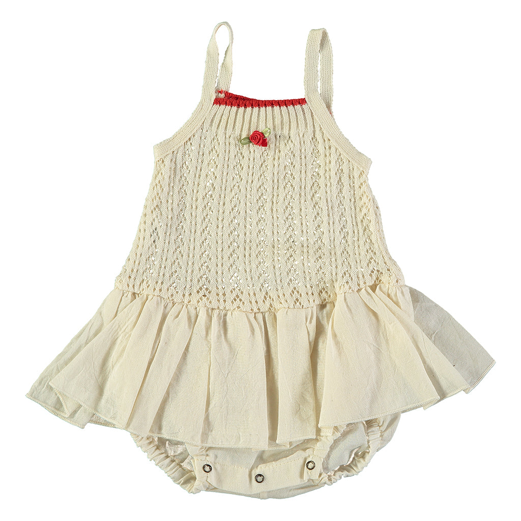 Pequeno Tocon Baby Tutu Dress Natural Cream