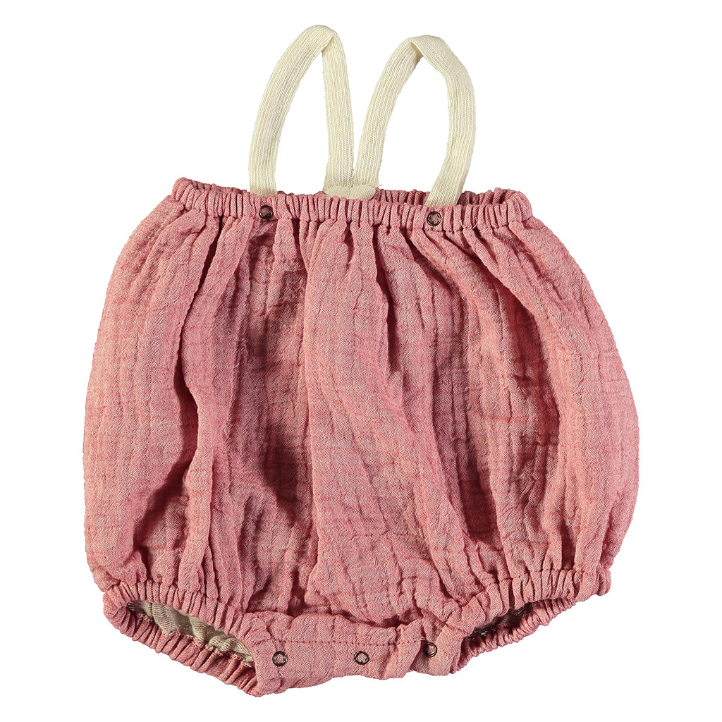 Pequeno Tocon Baby Muselina Romper Red Melange