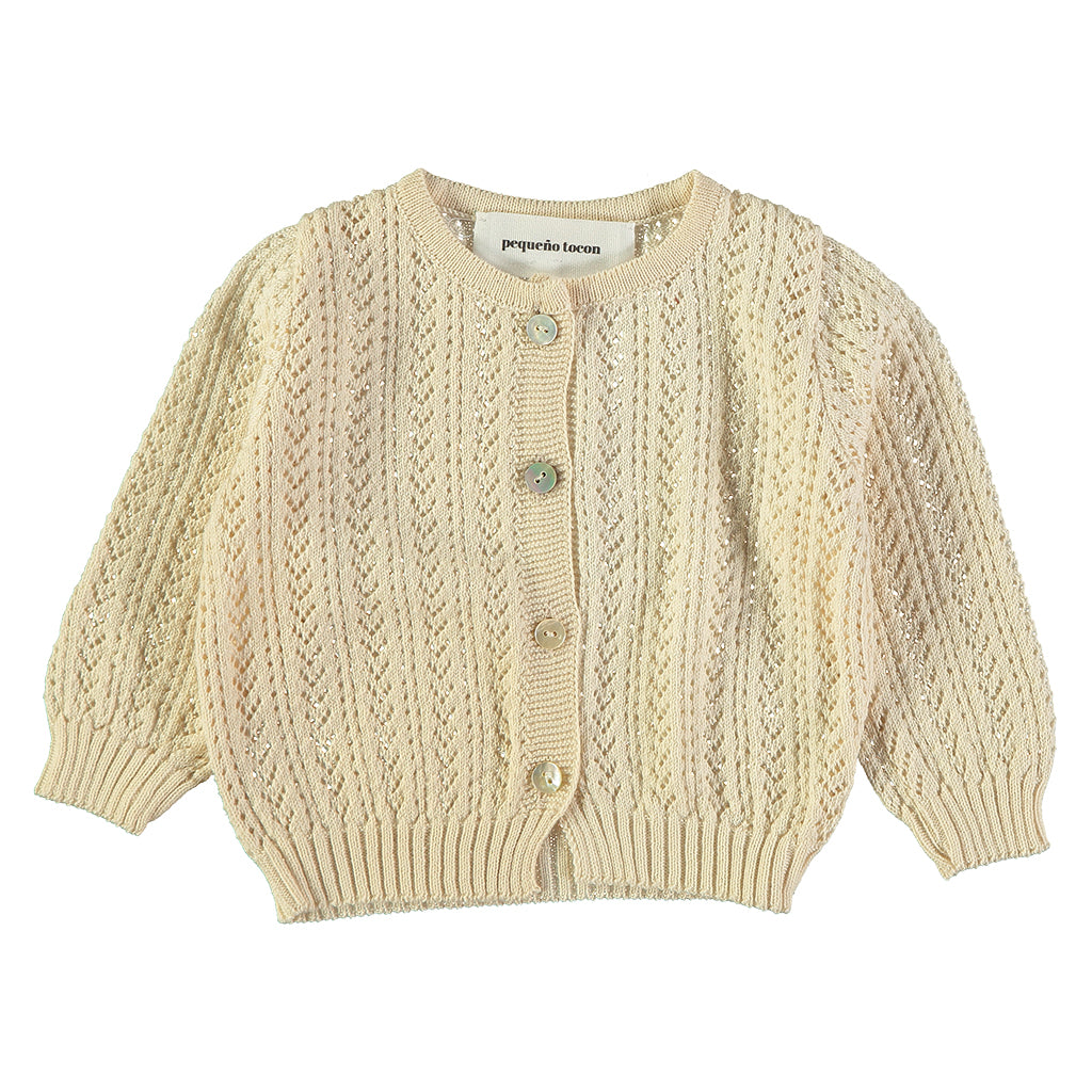 Pequeno Tocon Baby Fina Two Piece Set Natural Cream