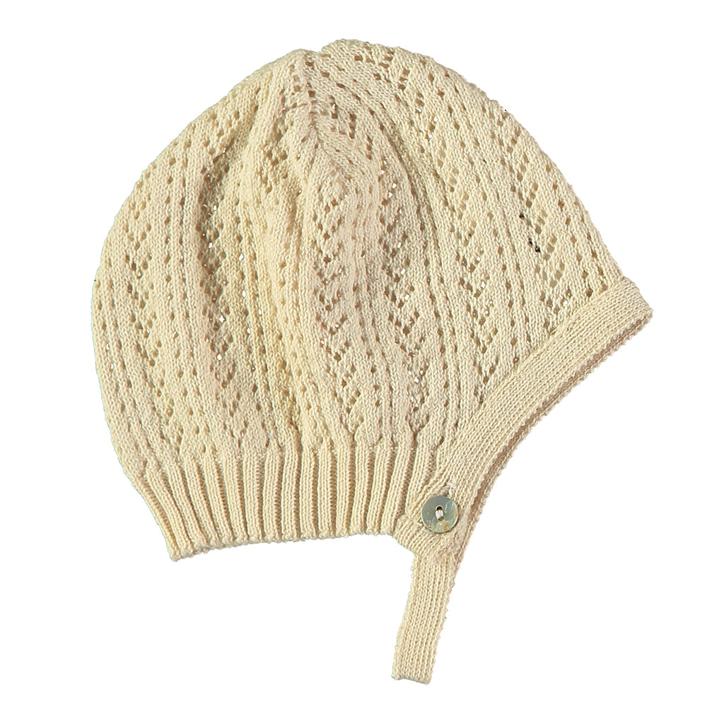 Pequeno Tocon Baby Calada Bonnet Natural Cream