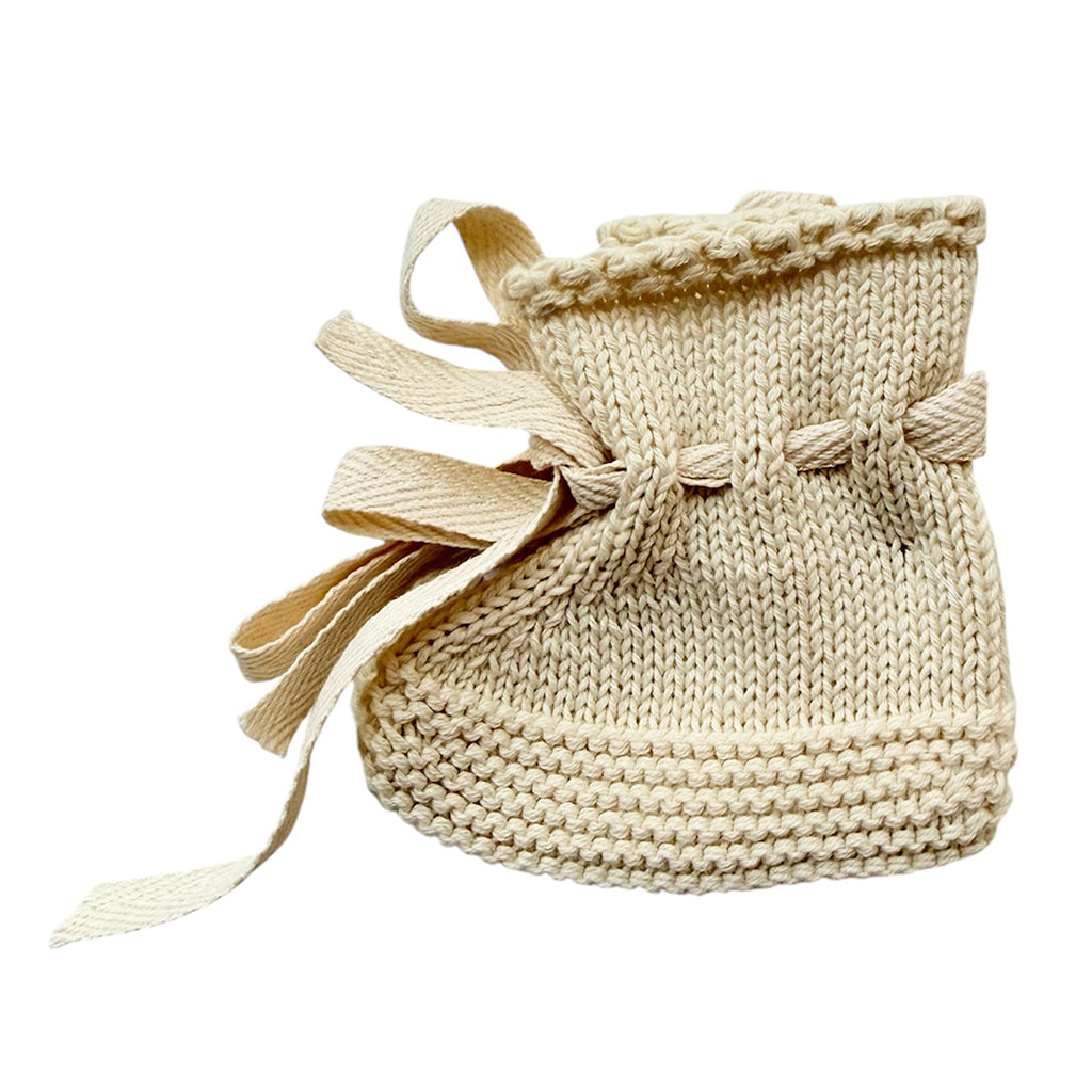 Pequeno Tocon Baby Booties Socks Natural Cream