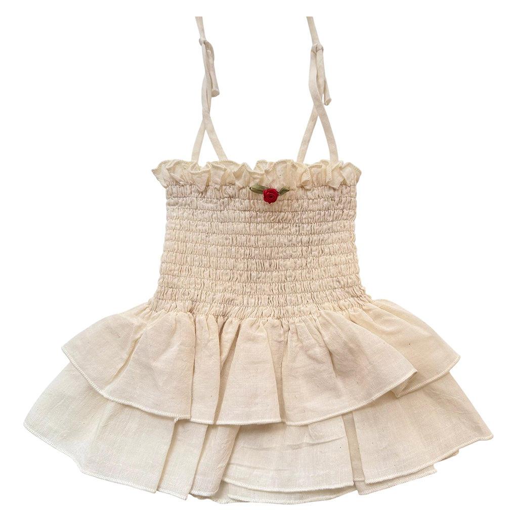Pequeno Tocon Baby Volantes Blouse Natural Cream
