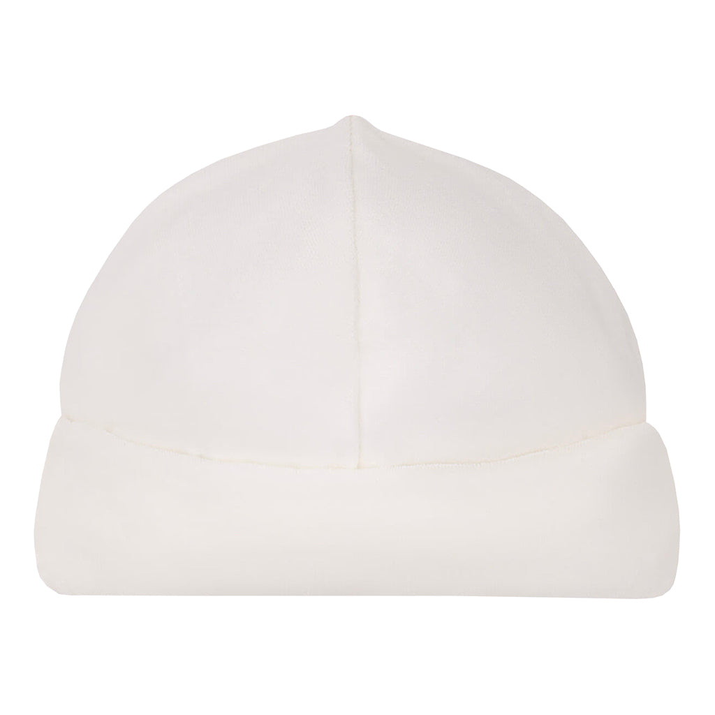 Petit Bateau Baby Velour Hat Marshmallow White