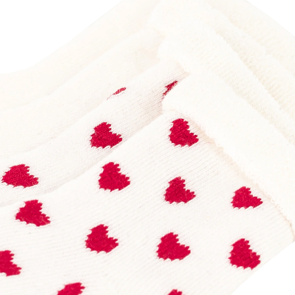 Petit Bateau Baby Set Of 2 Socks White With Red Hearts
