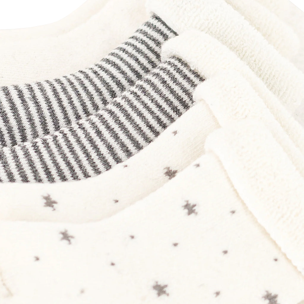 Petit Bateau Baby Set Of 3 Socks Grey And White