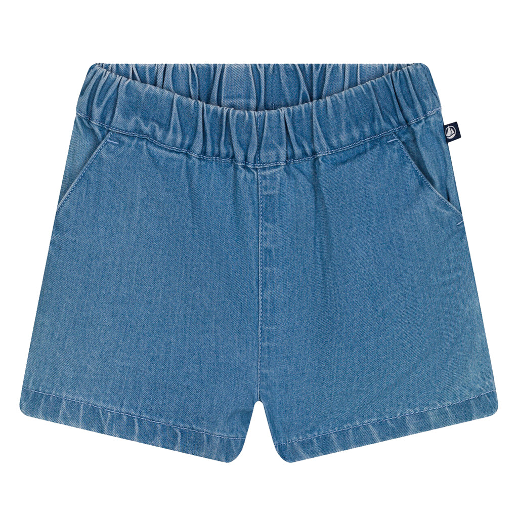 Petit Bateau Baby Shorts Light Denim Blue