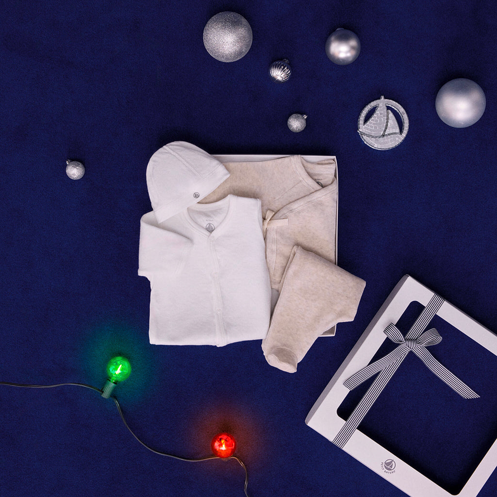 Petit Bateau Baby Four Piece Set Cream