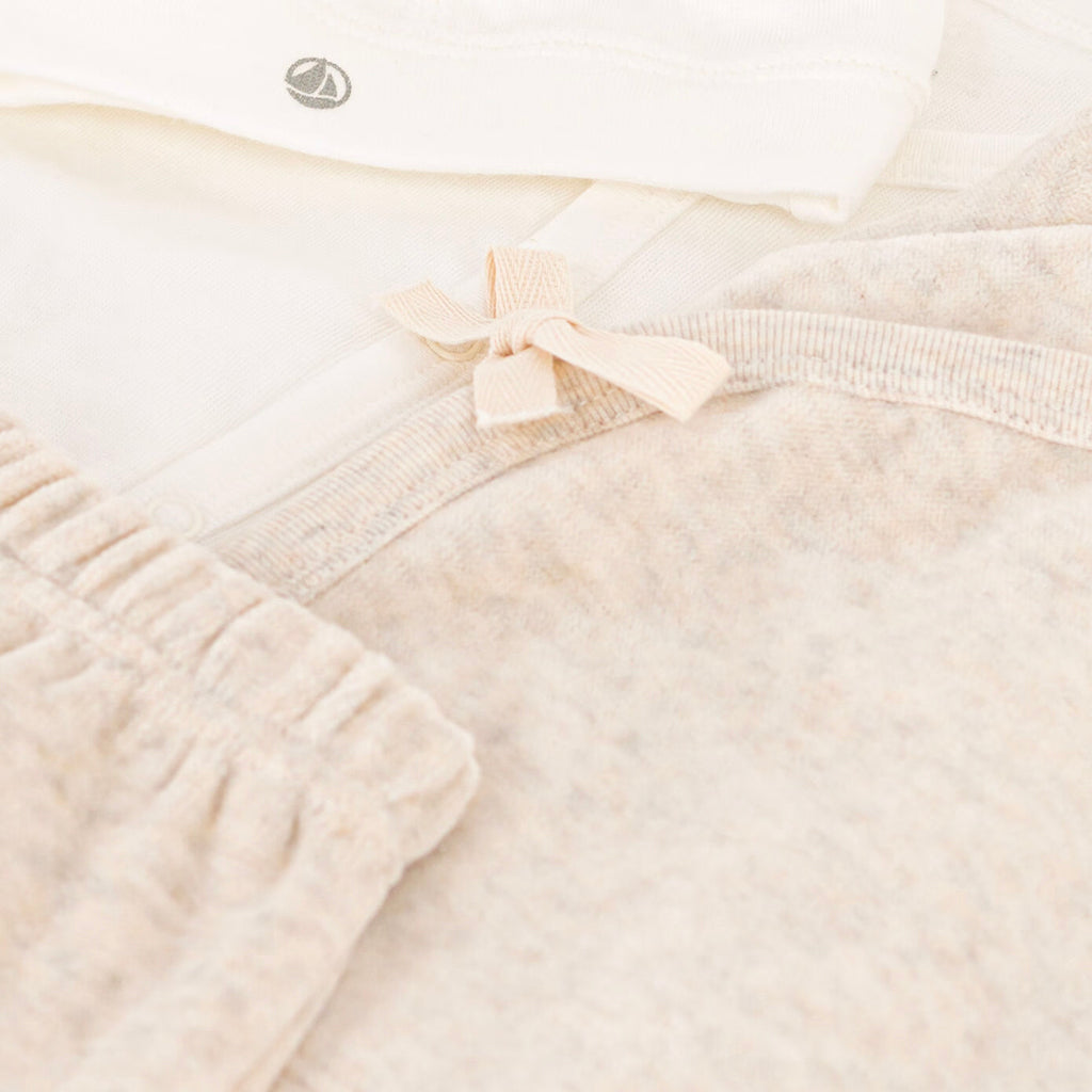 Petit Bateau Baby Four Piece Set Cream