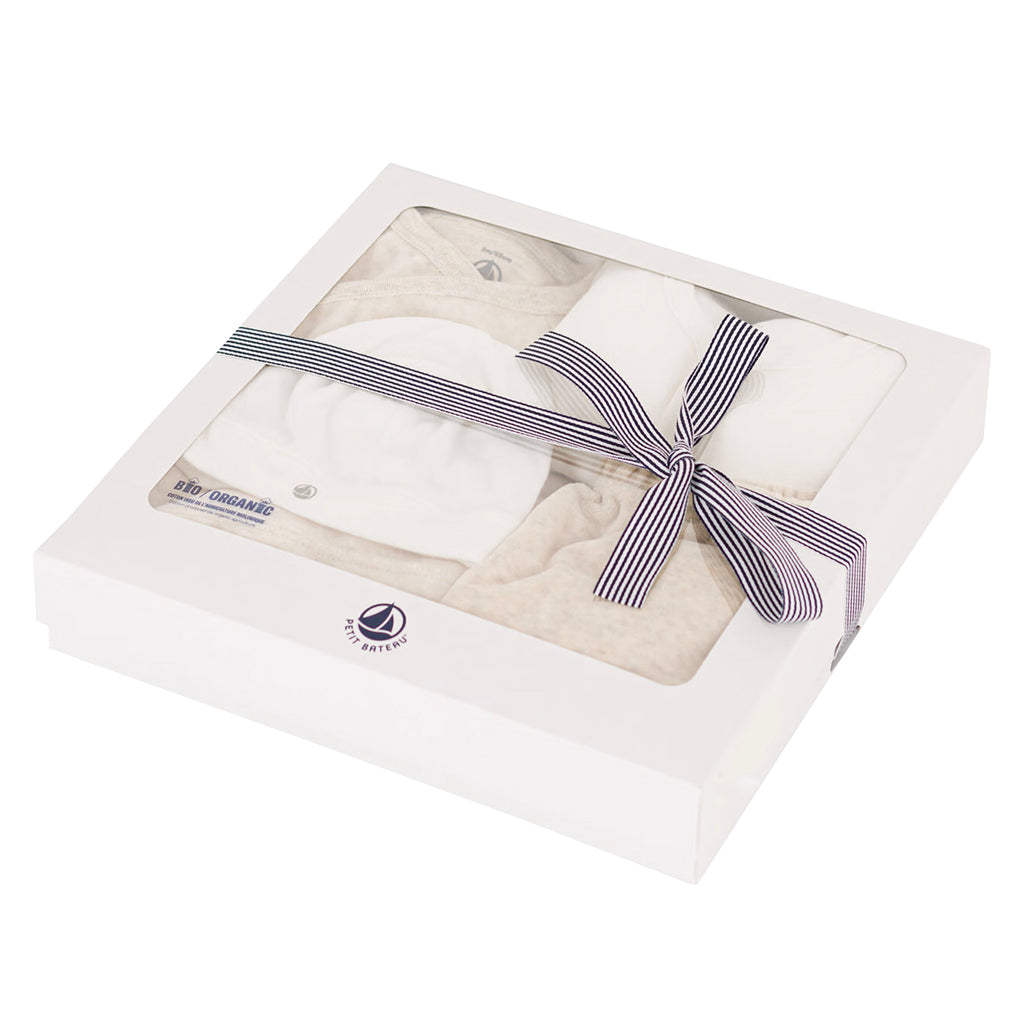 Petit Bateau Baby Four Piece Set Cream