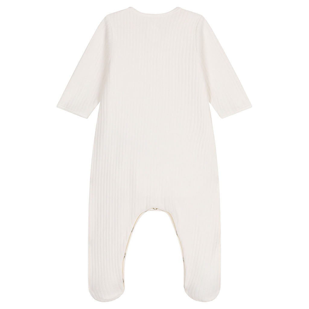 Petit Bateau Baby Velvet Bodyjama Pyjamas White