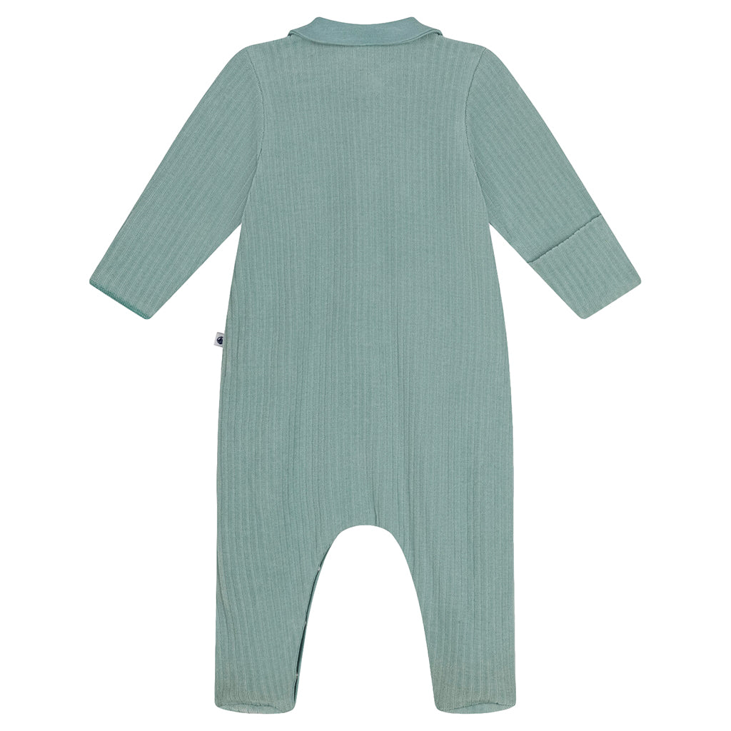 Petit Bateau Baby Velour Collared Pyjamas Paul Green