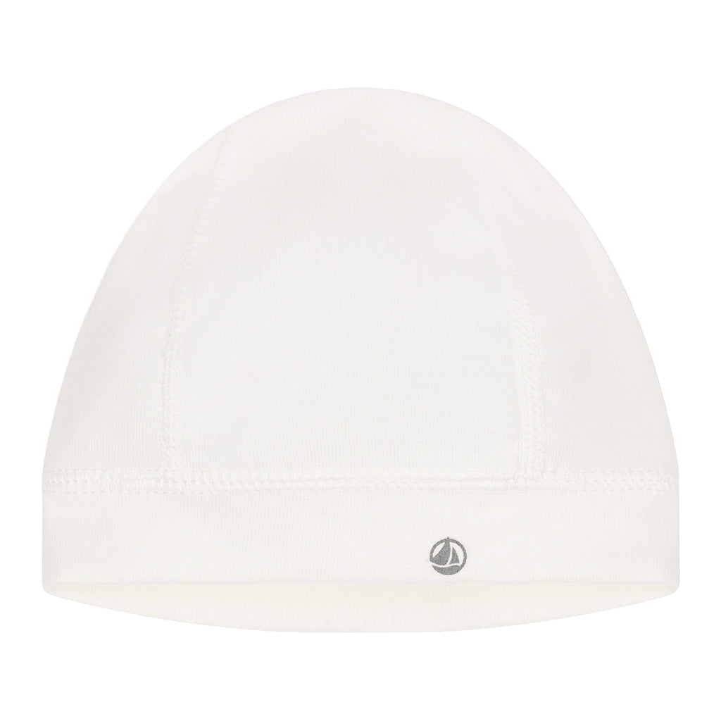 Petit Bateau Baby Hat White