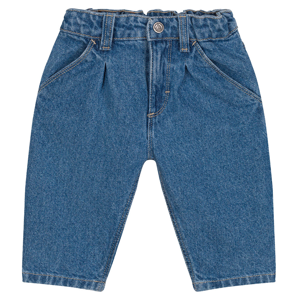 Petit Bateau Baby Denim Pants Ultra Bleach Blue